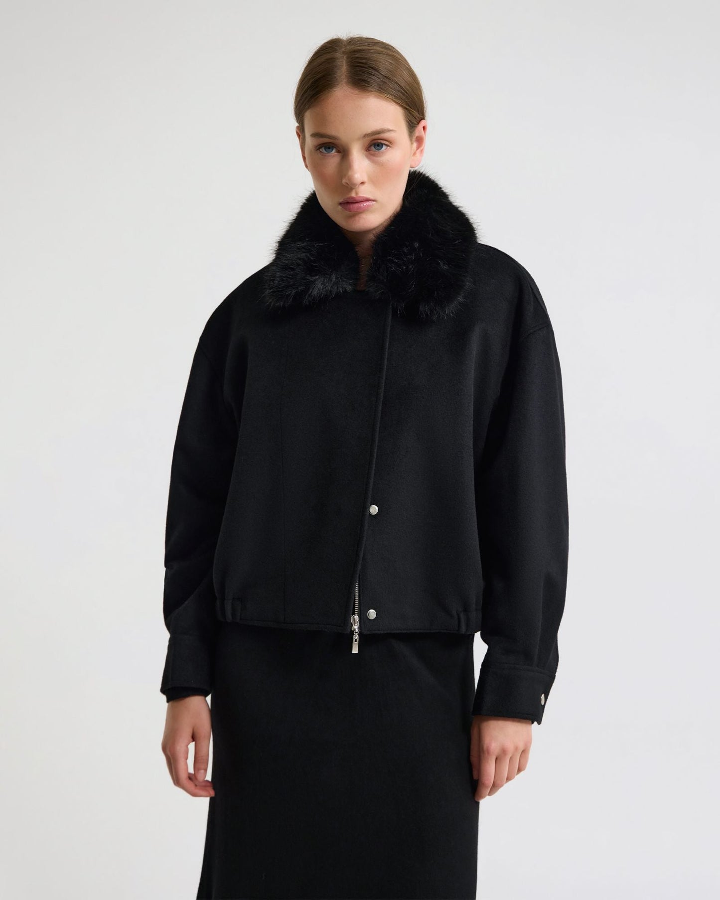 Freja Detatch Faux Fur Trim Jacket