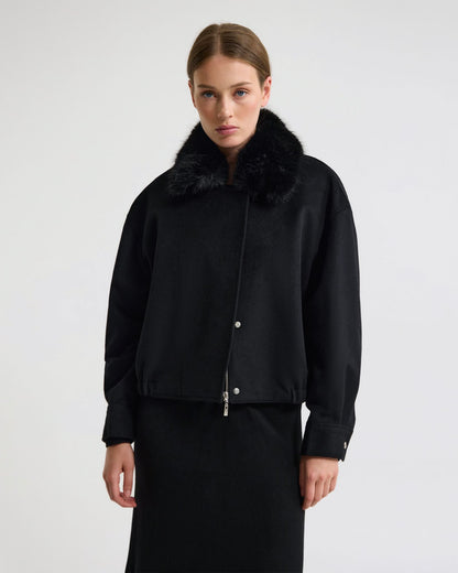 Freja Detatch Faux Fur Trim Jacket
