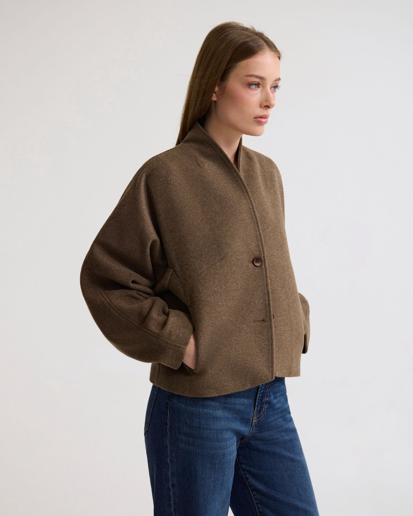 Asher Wool Blend Cocoon Jacket