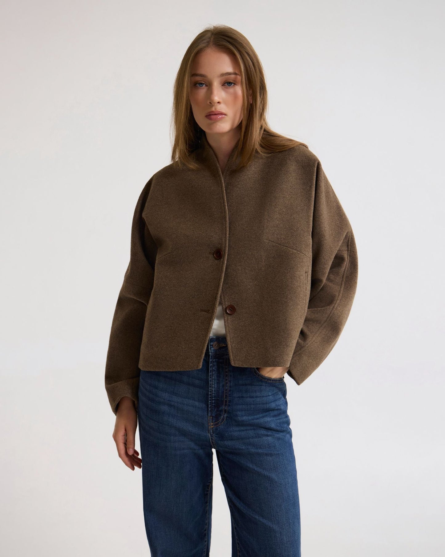 Asher Wool Blend Cocoon Jacket