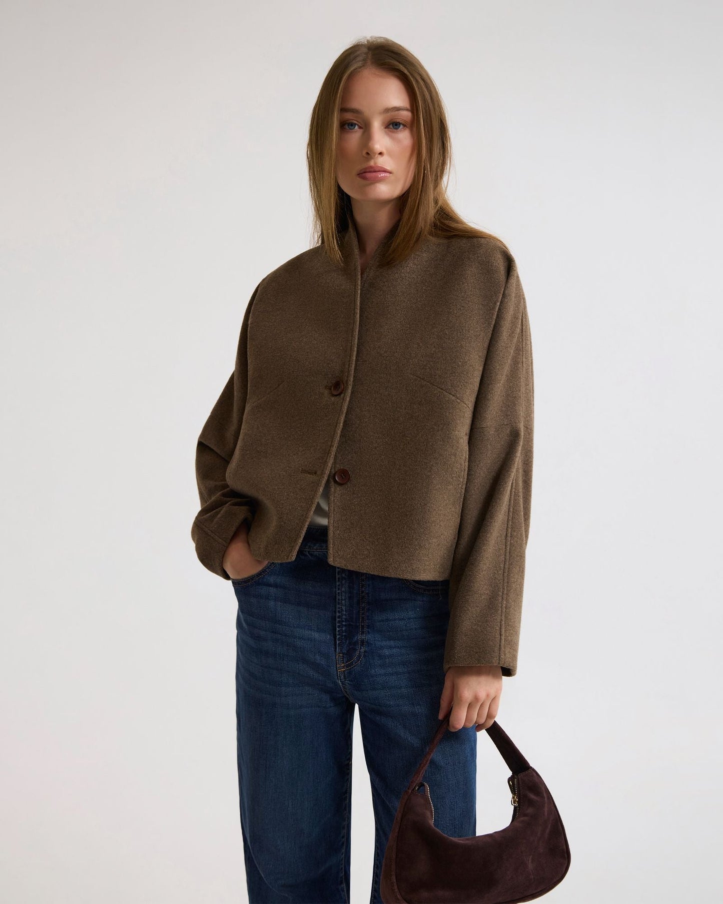 Asher Wool Blend Cocoon Jacket