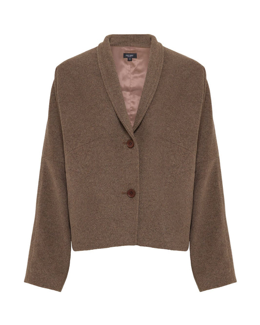Asher Wool Blend Cocoon Jacket