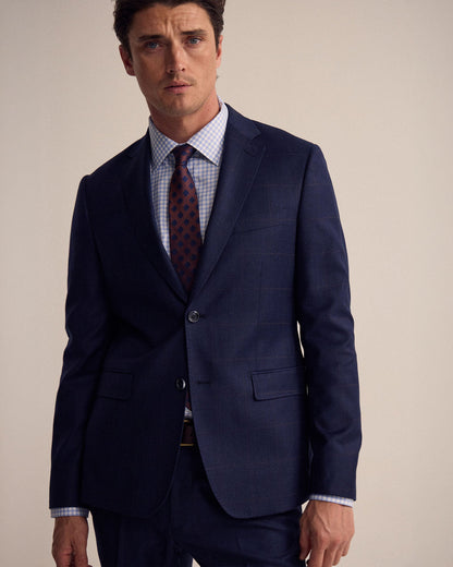 Byron Wool Checked Suit Jacket