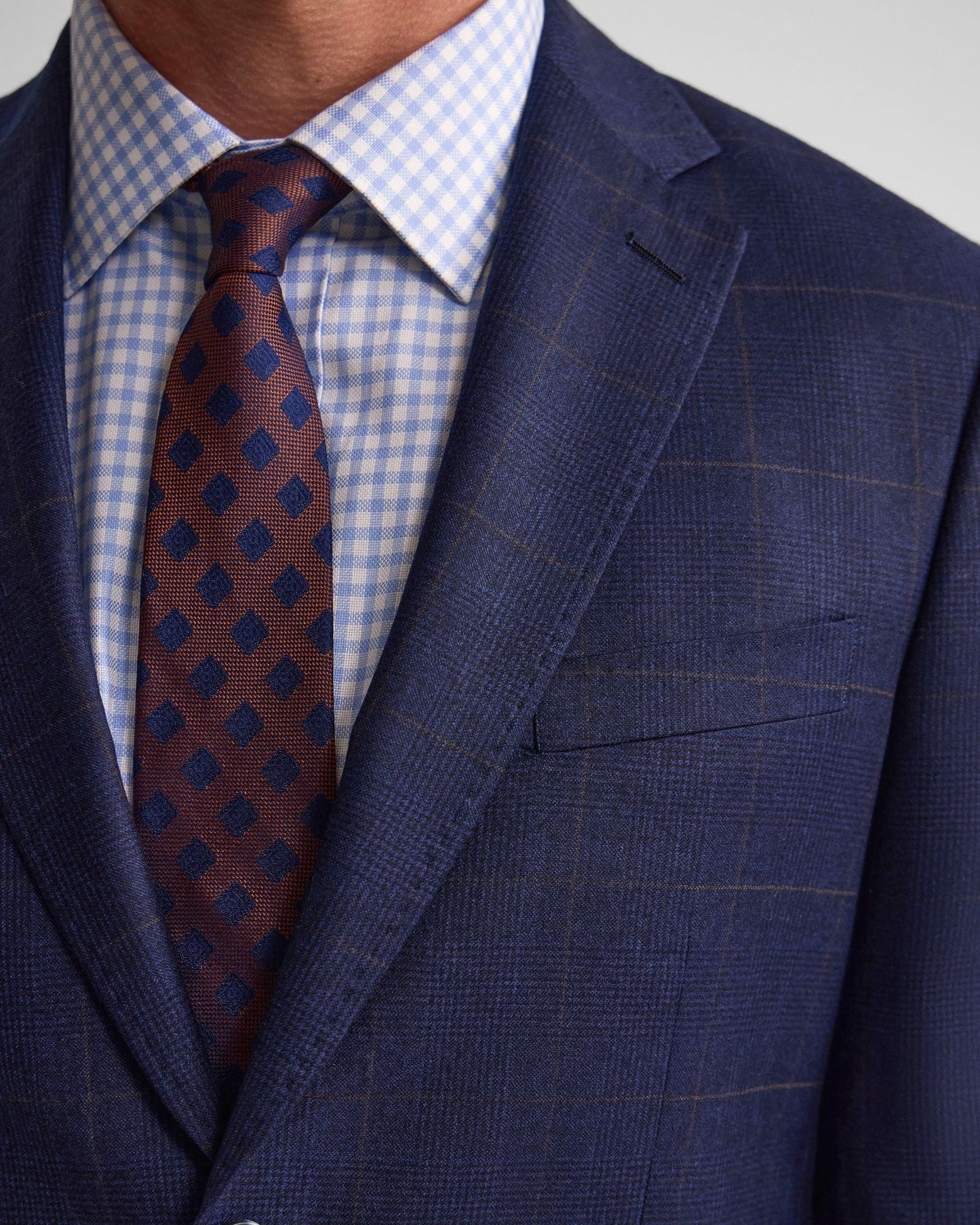 Byron Wool Checked Suit Jacket