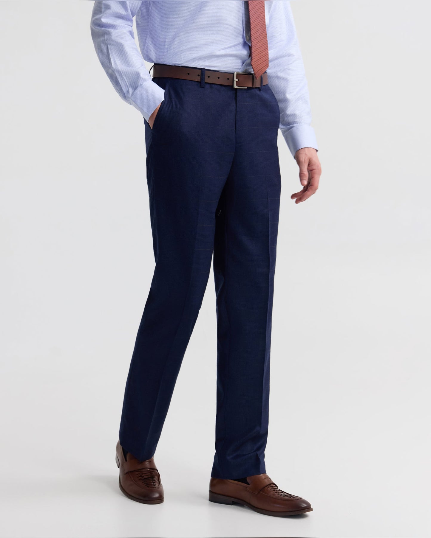 Byron Wool Checked Suit Trousers