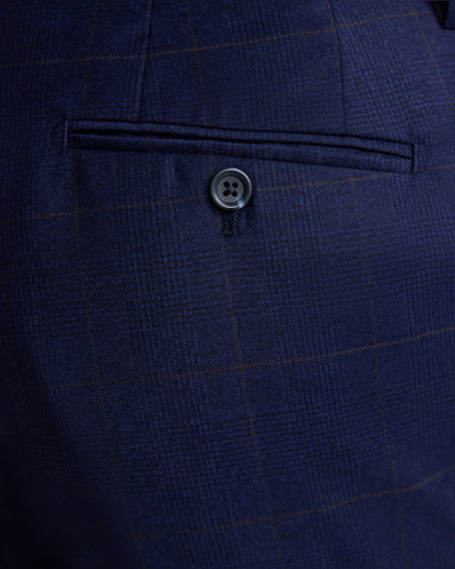 Byron Wool Checked Suit Trousers