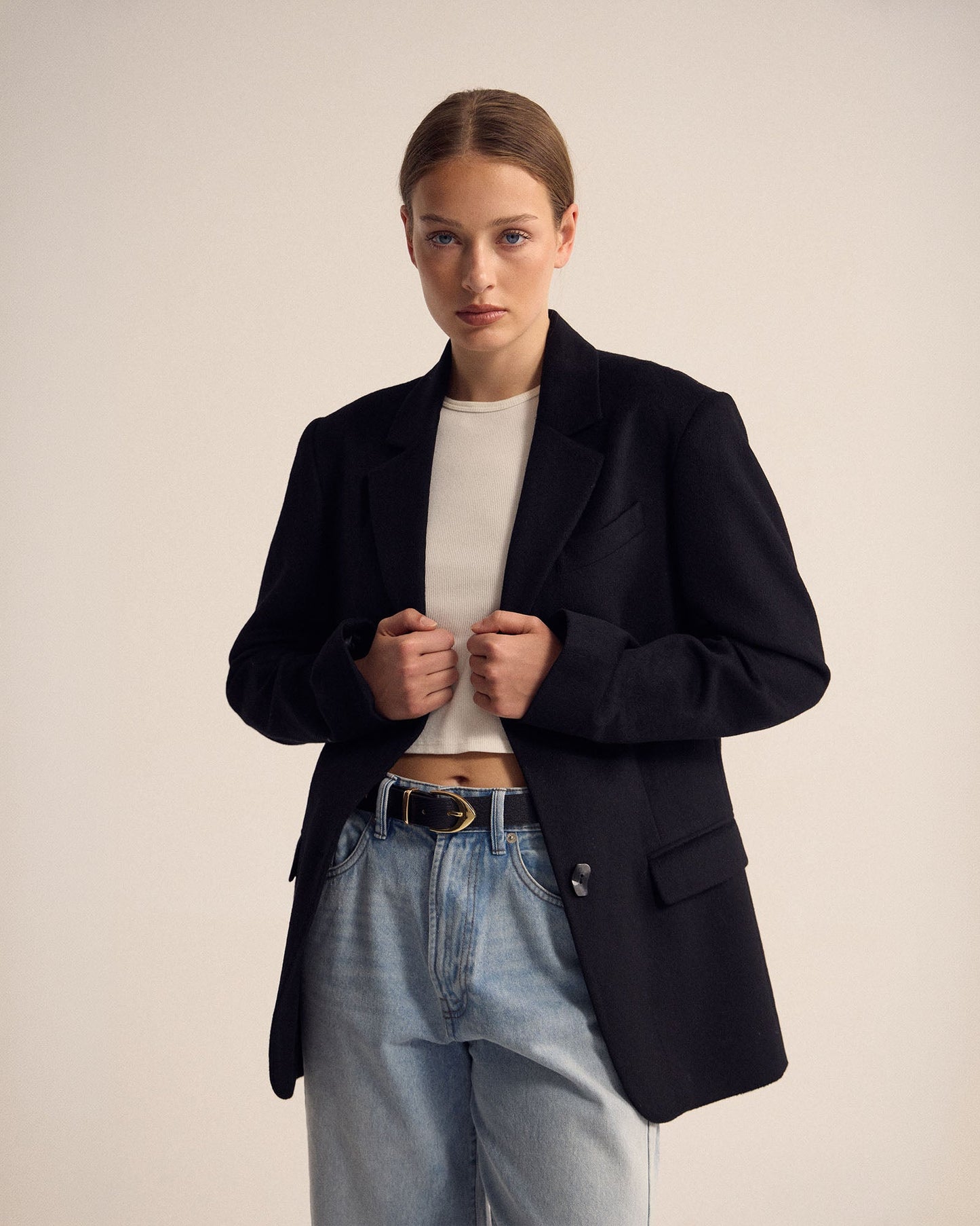 Jordan Wool Blend Oversized Blazer
