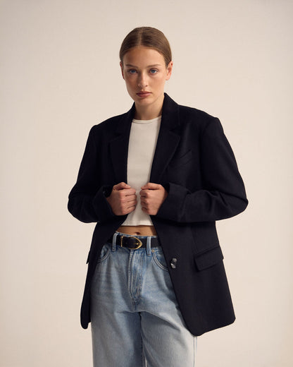Jordan Wool Blend Oversized Blazer