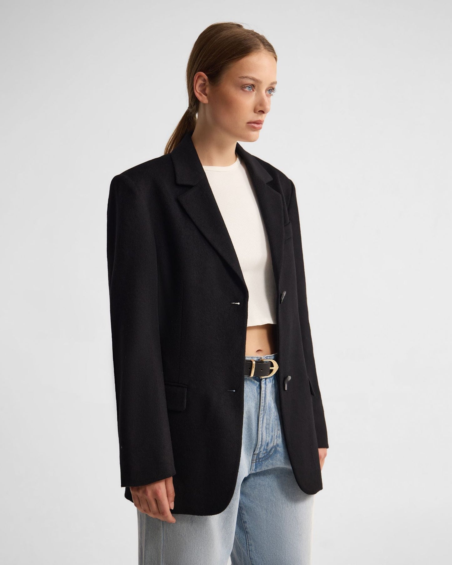 Jordan Wool Blend Oversized Blazer