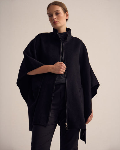 Elodie Wool Blend Cape