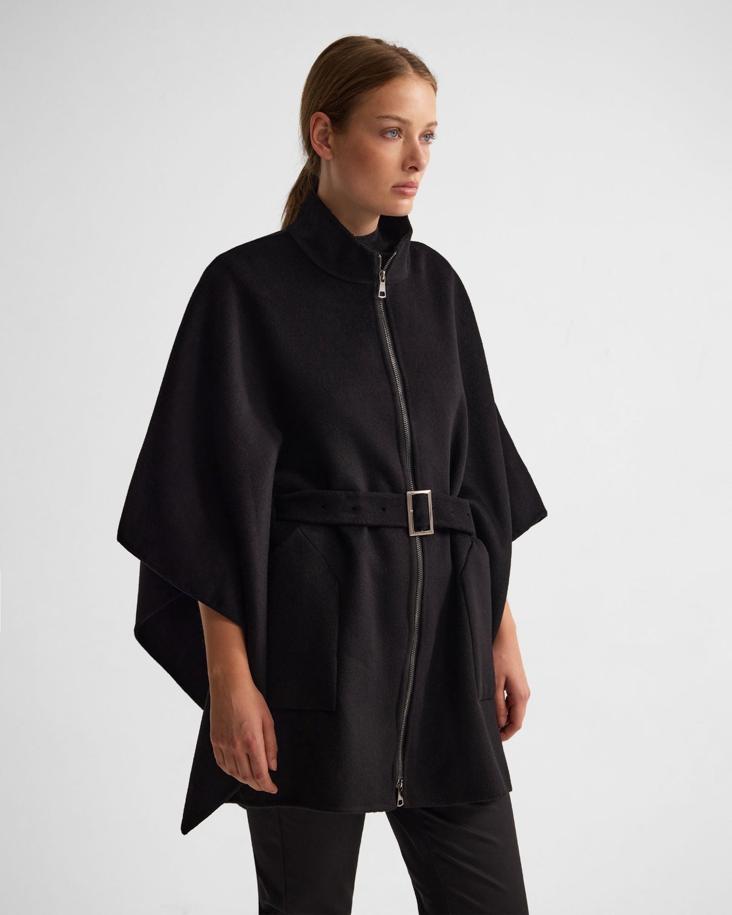 Elodie Wool Blend Cape
