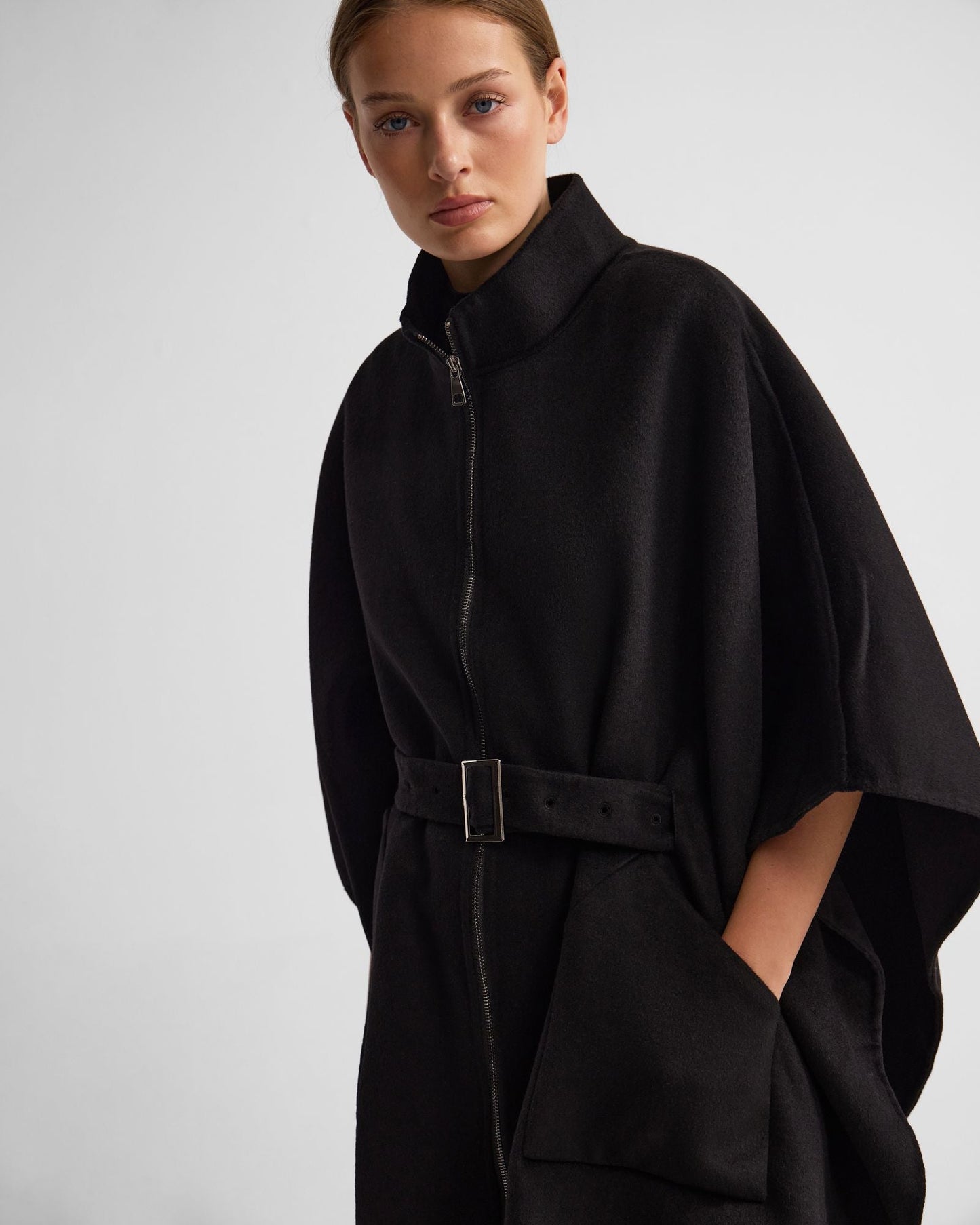Elodie Wool Blend Cape