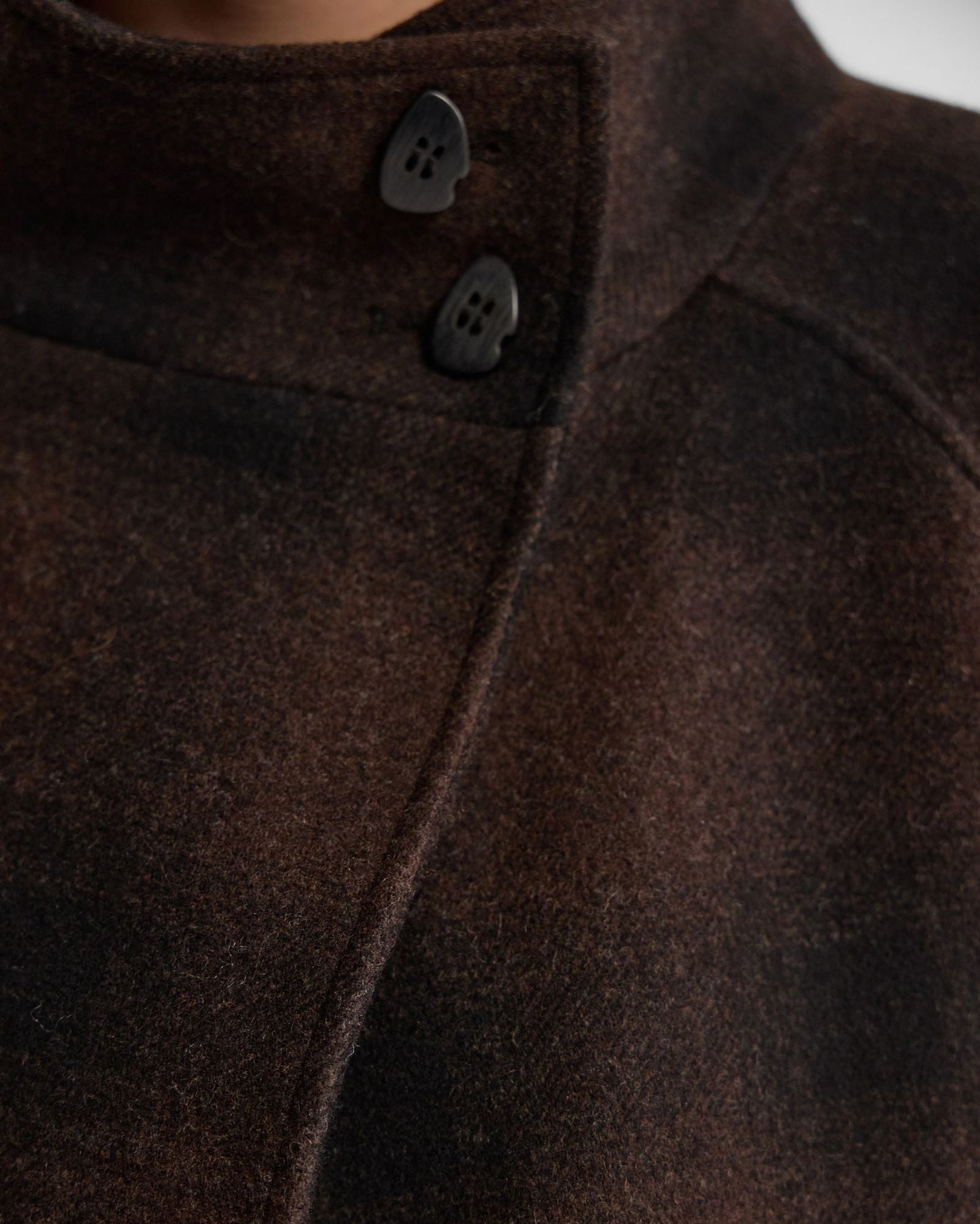 Edi Check Funnel Collar Wool Coat