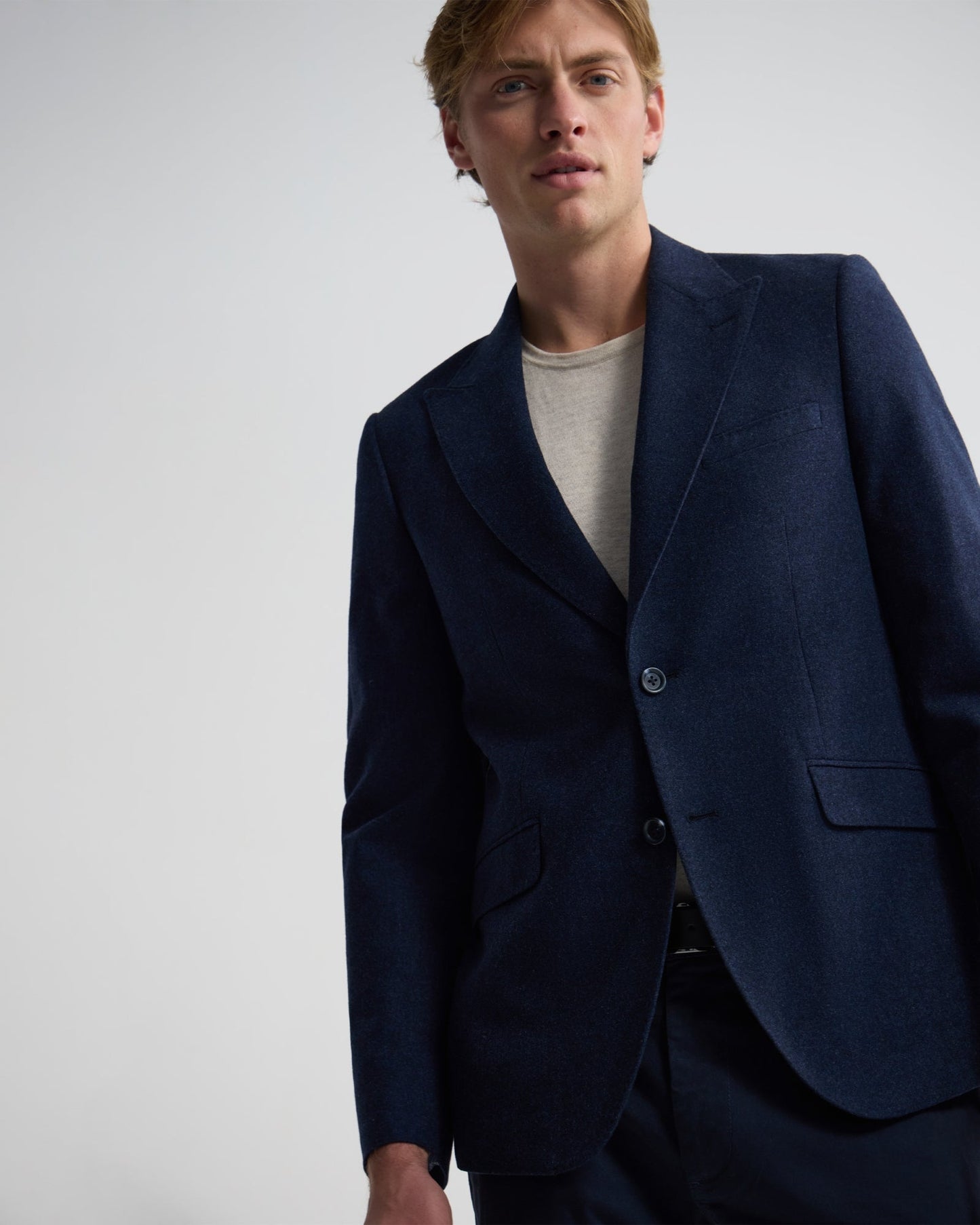 Blake Wool Blend Peak Lapel Blazer