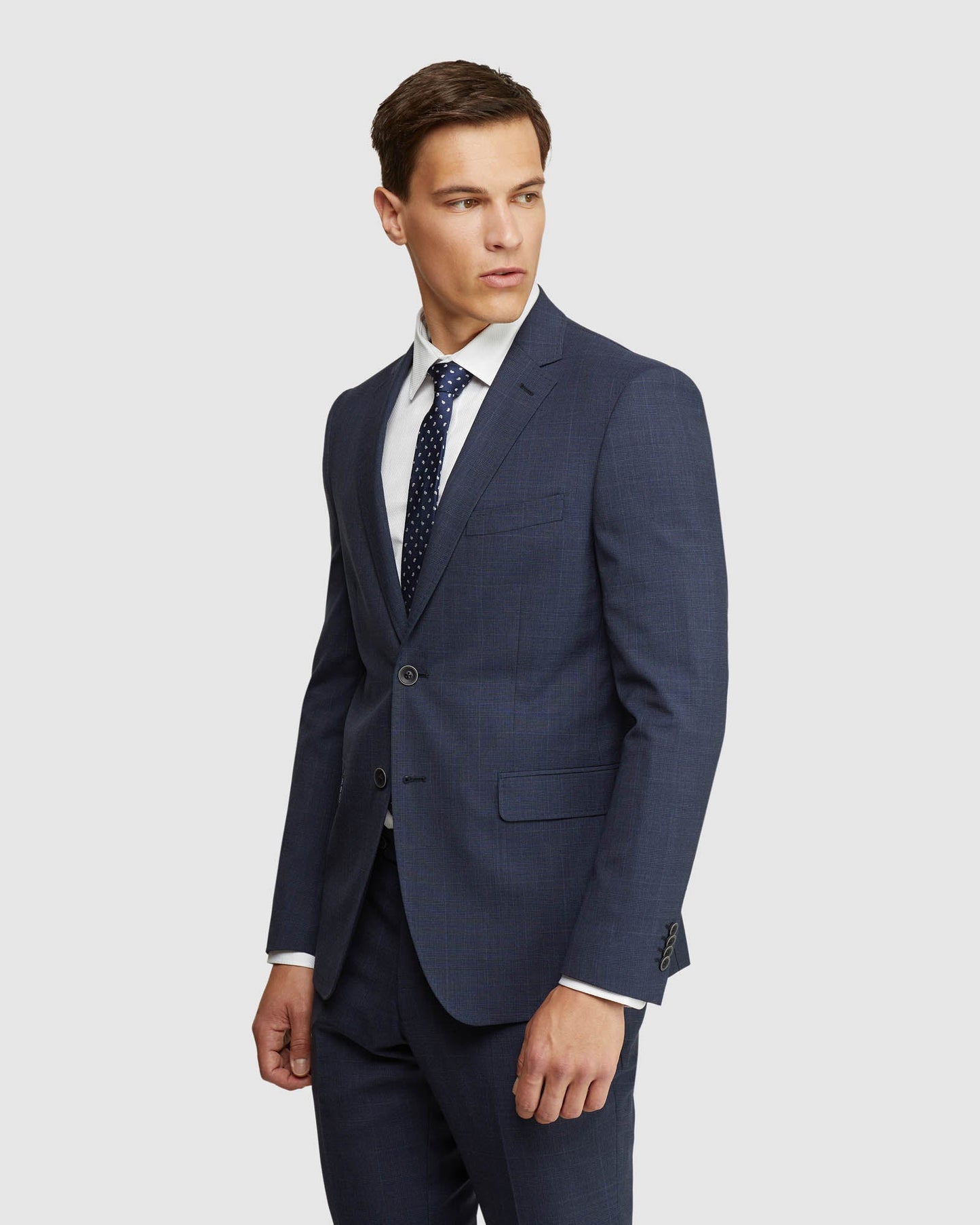 Auden Wool Stretch Check Suit Jacket