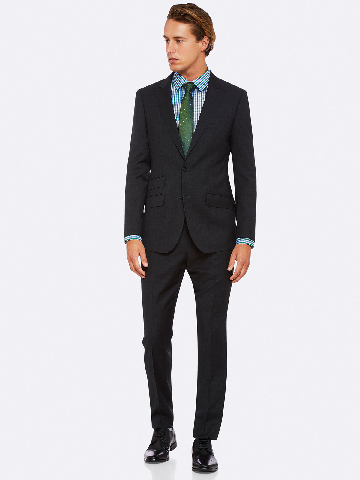 Hopkins Peak Lapel Wool Suit Jacket