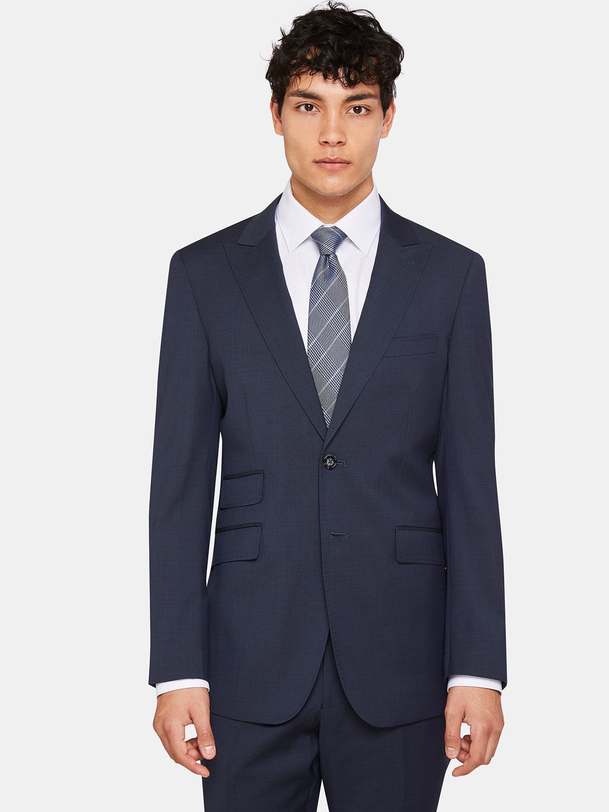 Hopkins Peak Lapel Wool Suit Jacket