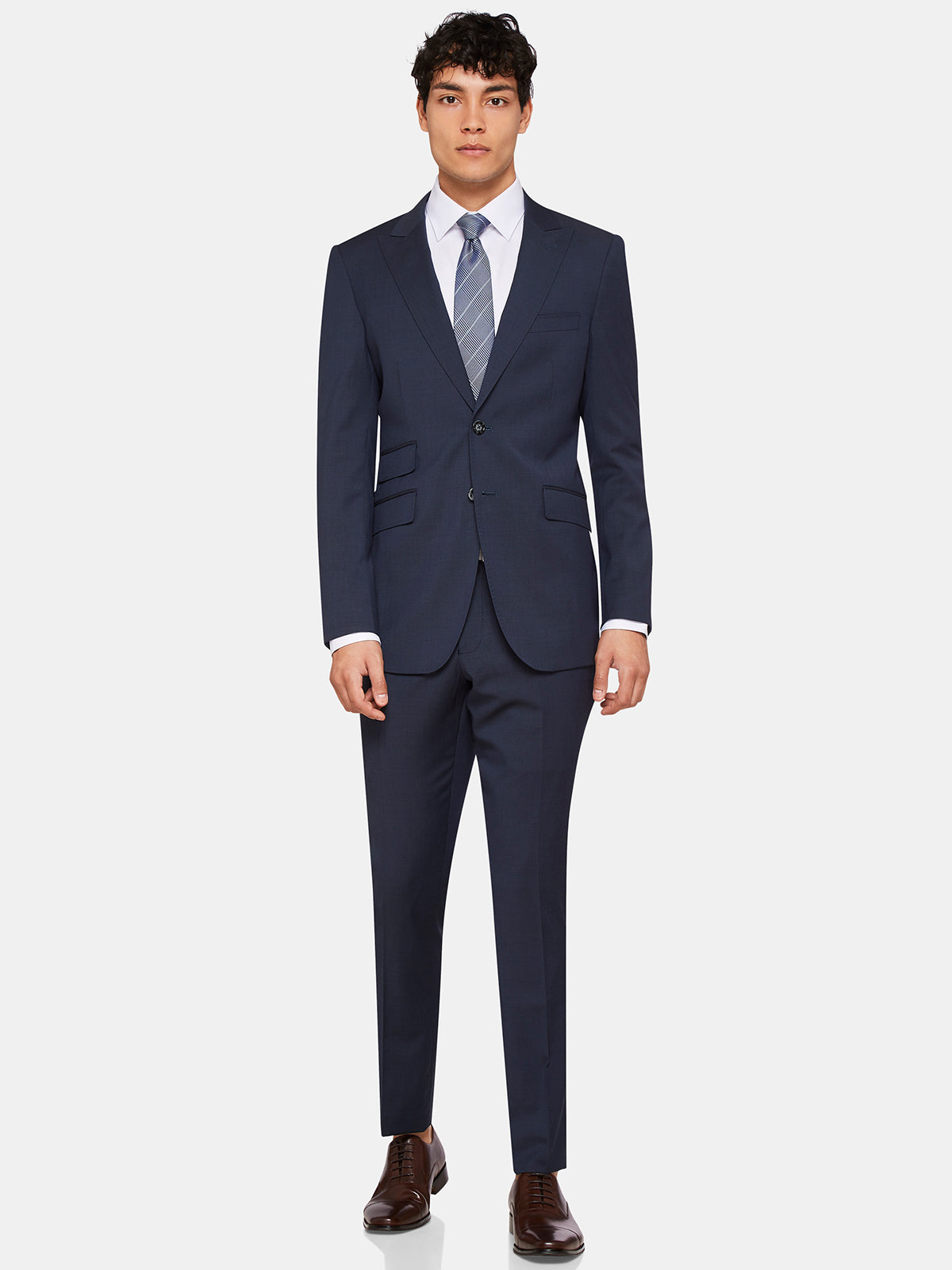 Hopkins Peak Lapel Wool Suit Jacket