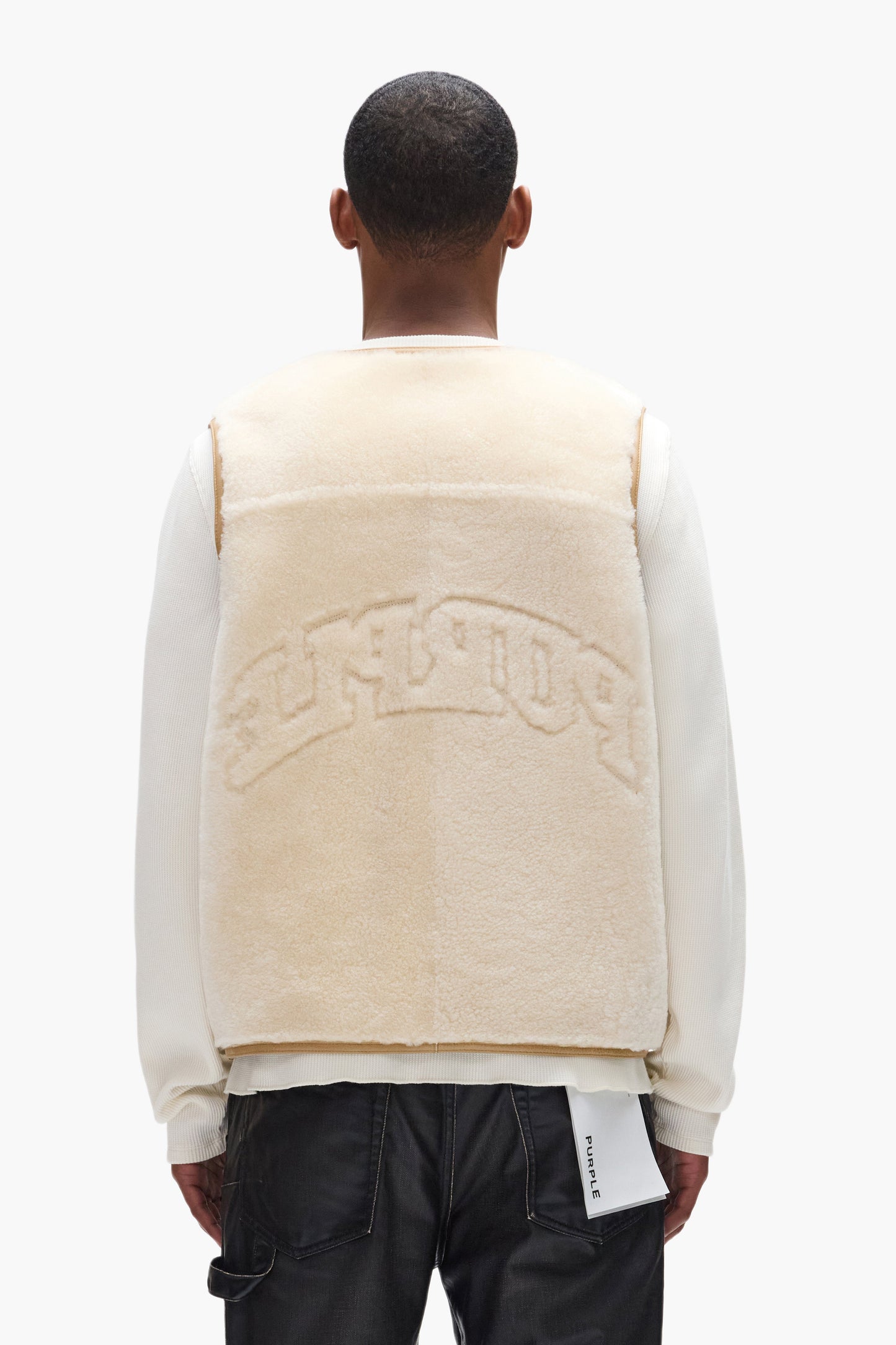 Slab Wordmark Shearling Vest