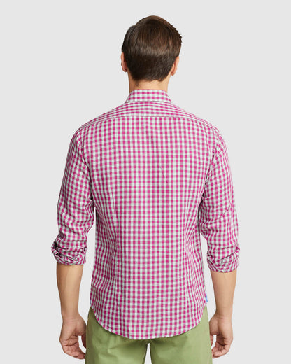 Kenton Linen Blend Checked Shirt