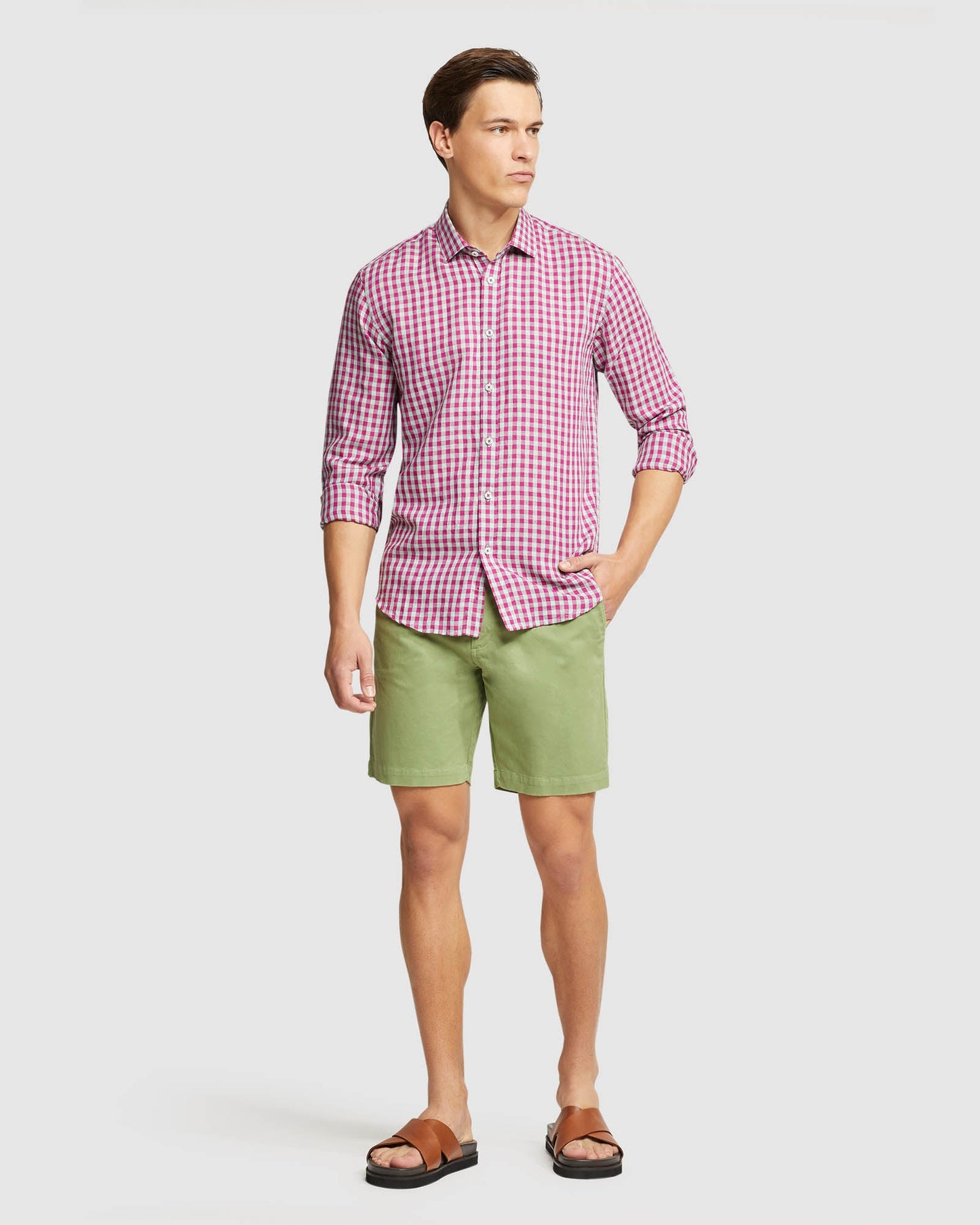 Kenton Linen Blend Checked Shirt