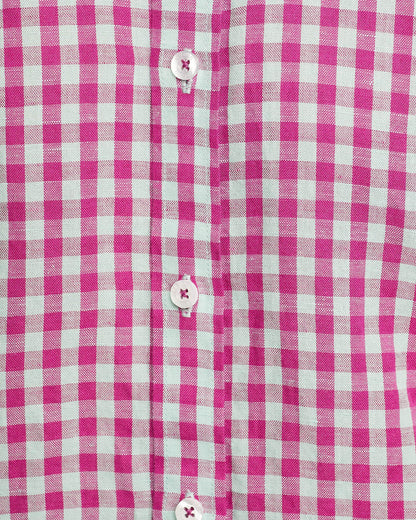 Kenton Linen Blend Checked Shirt