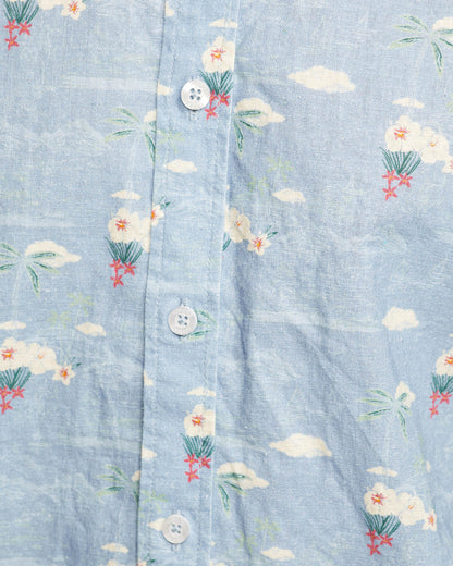 Leyton Linen Cotton Printed Short Sleeve Shirt