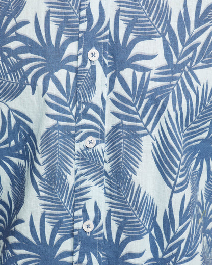 Leyton Linen Cotton Printed Short Sleeve Shirt