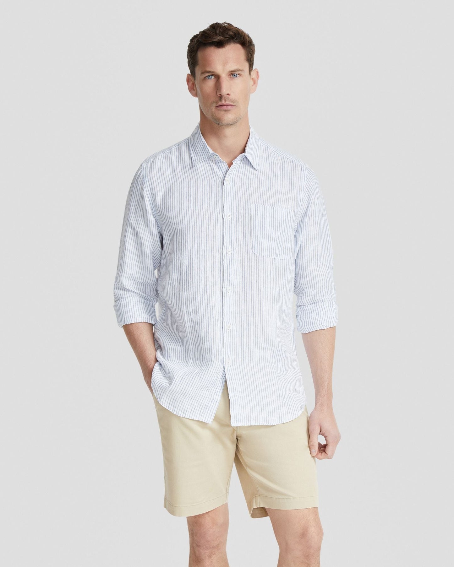 Holloway Pure Linen Stripe Shirt