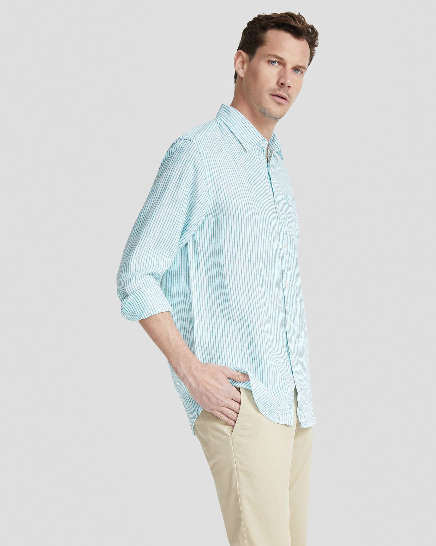 Holloway Pure Linen Stripe Shirt