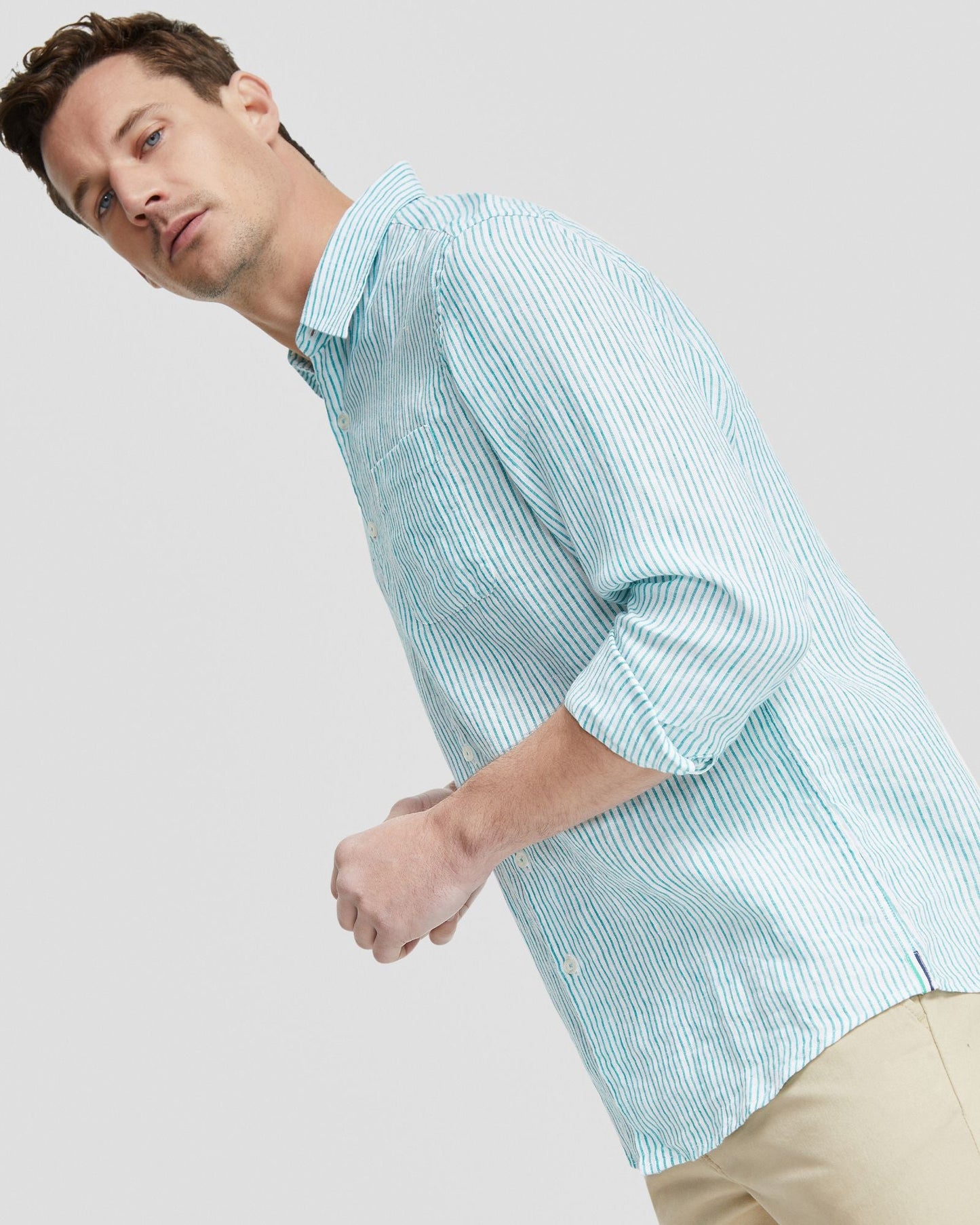 Holloway Pure Linen Stripe Shirt