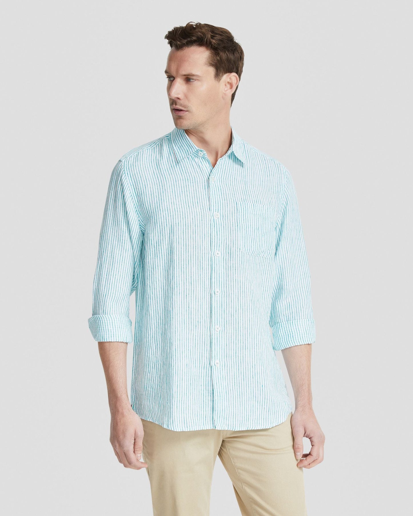 Holloway Pure Linen Stripe Shirt
