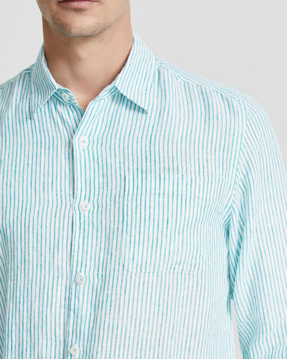 Holloway Pure Linen Stripe Shirt
