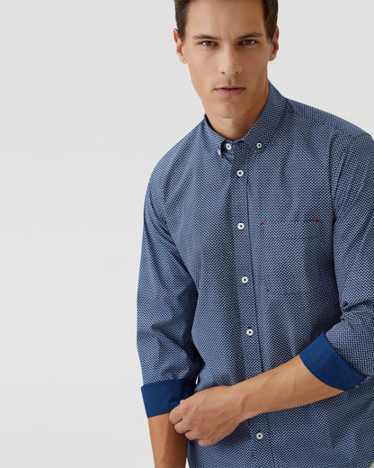 Stratton Printed Cotton Shirt