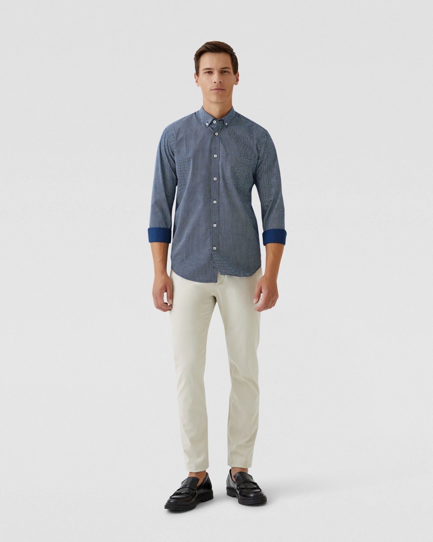 Stratton Printed Cotton Shirt