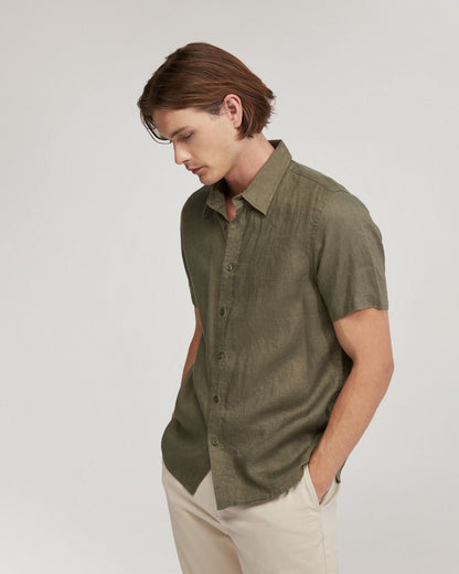 Leyton Pure Linen Short Sleeve Shirt