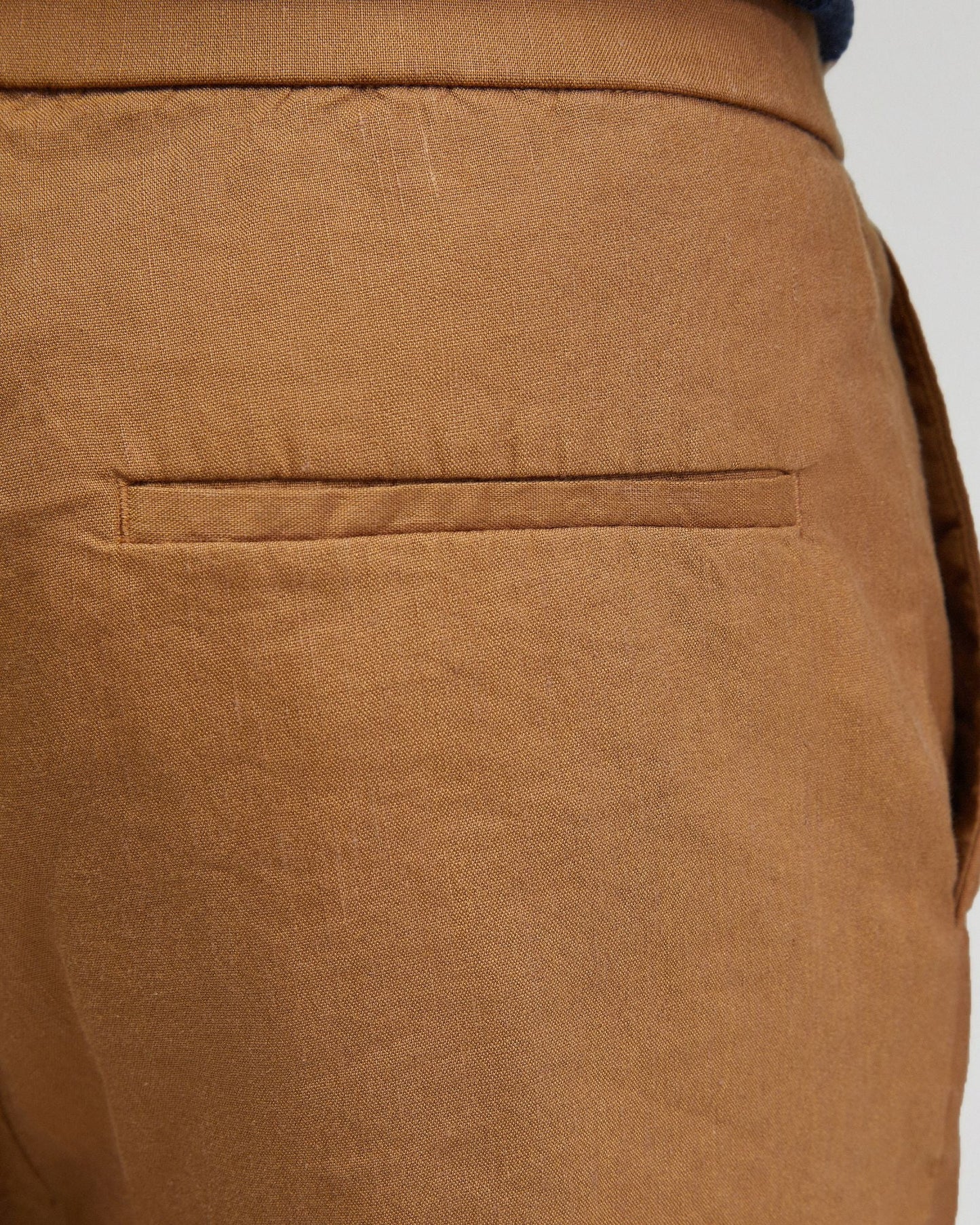 Rocco Zip Front Linen Blnd Shorts