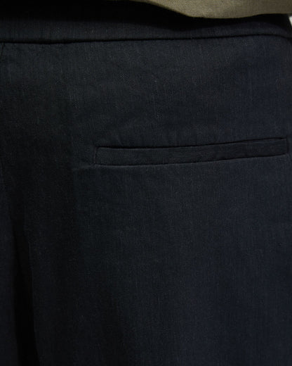 Rocco Zip Front Linen Blnd Shorts