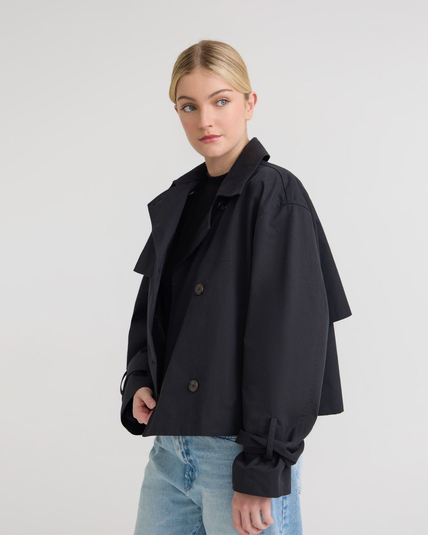 Griffin Crop Trench Jacket