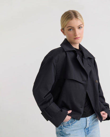 Griffin Crop Trench Jacket