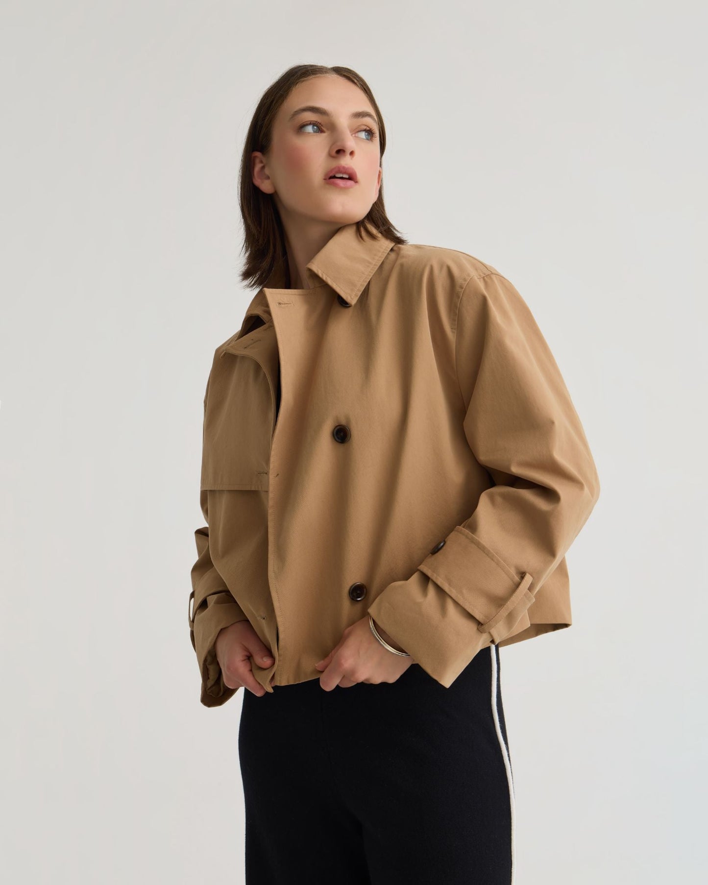 Griffin Crop Trench Jacket