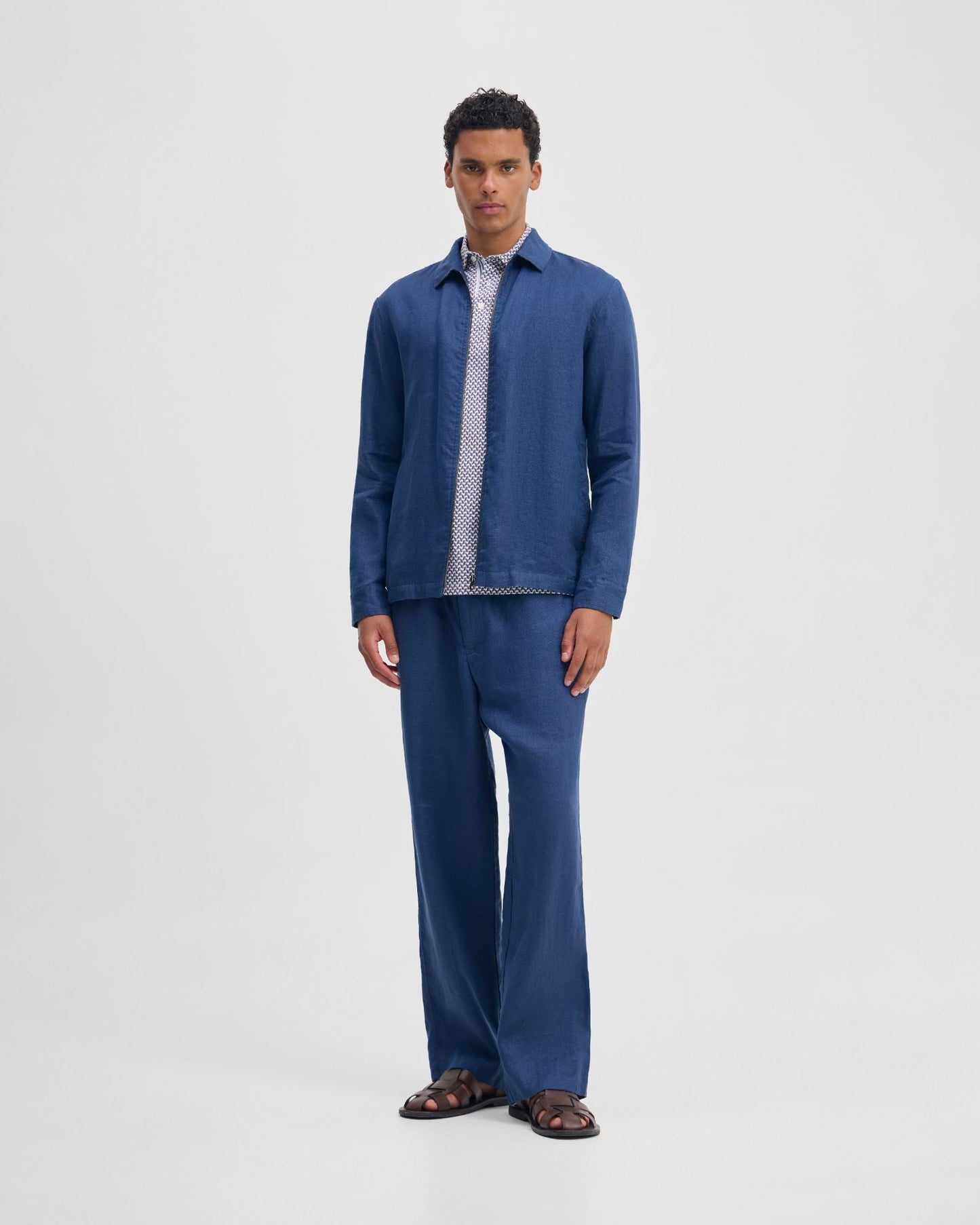 Adem Linen Zip Bomber