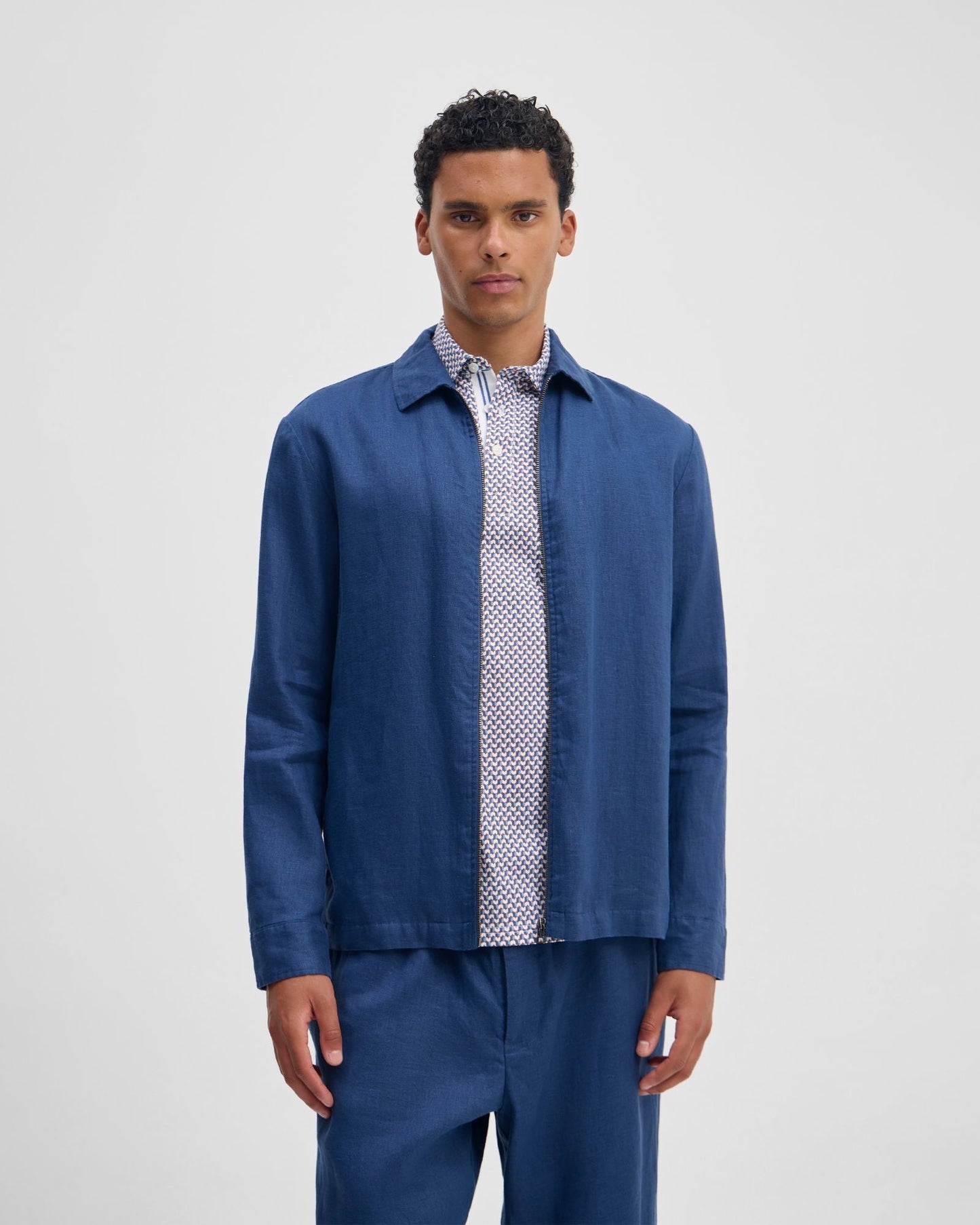 Adem Linen Zip Bomber