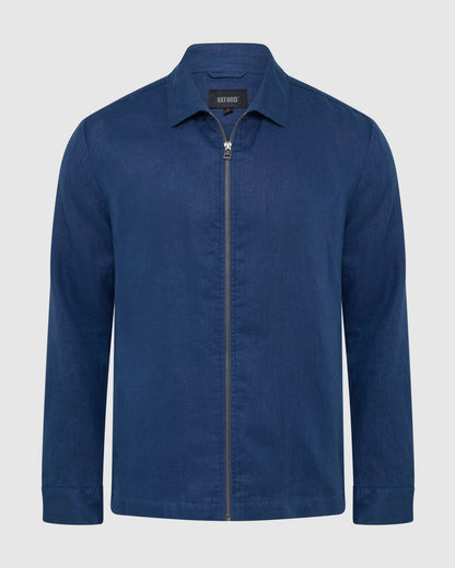 Adem Linen Zip Bomber