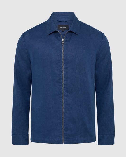 Adem Linen Zip Bomber