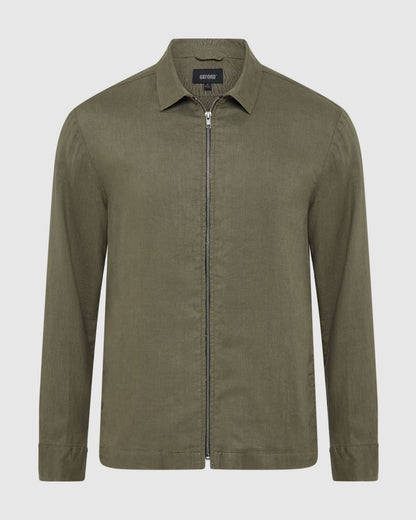 Adem Linen Zip Bomber