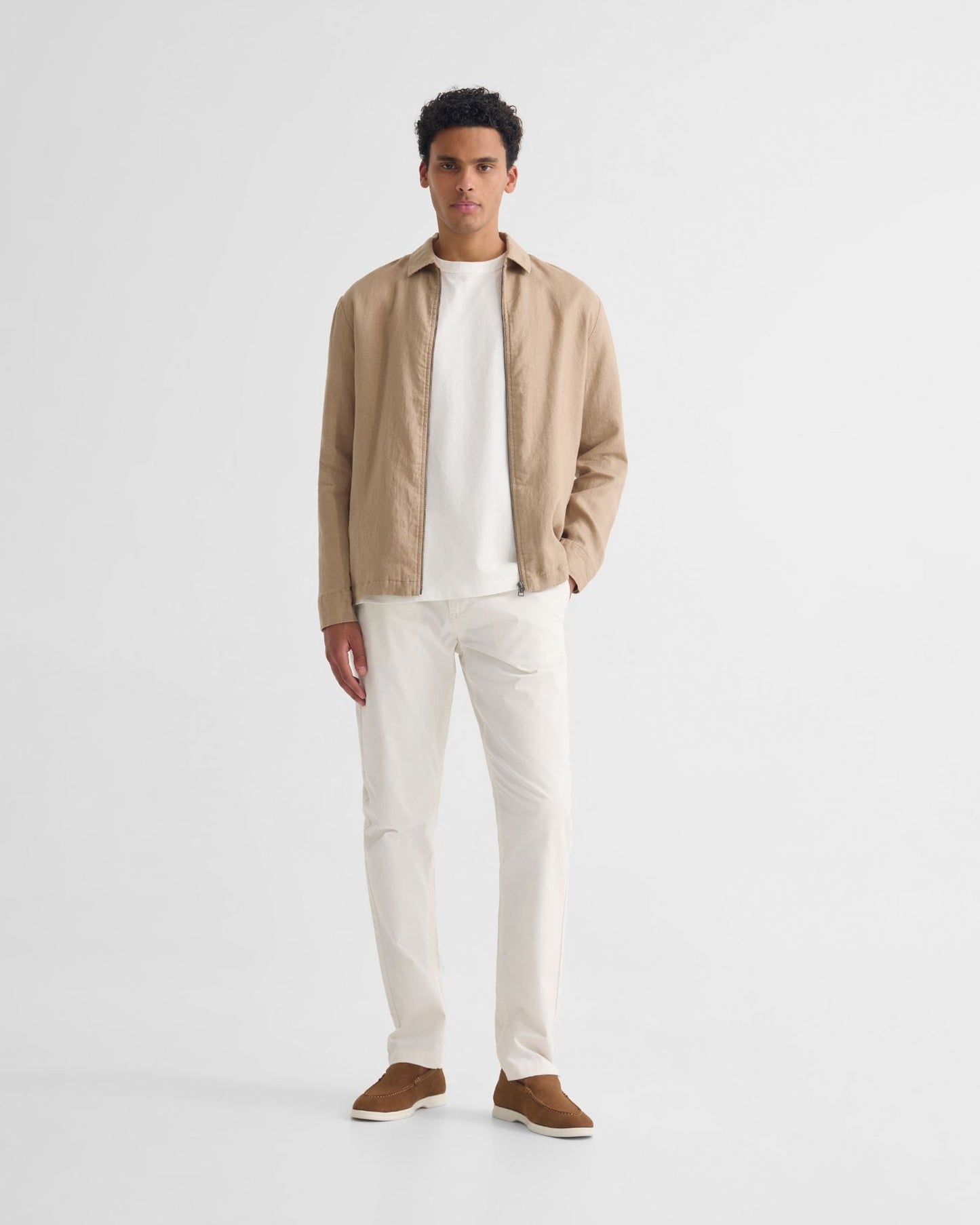 Adem Linen Zip Bomber