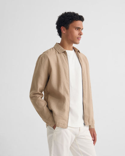 Adem Linen Zip Bomber