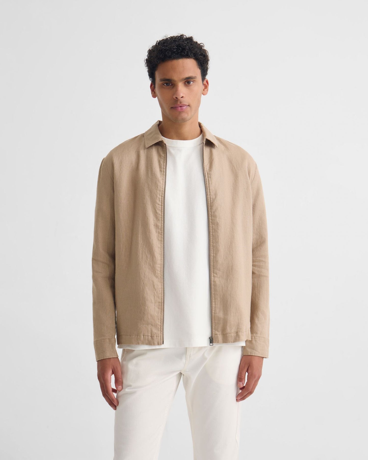 Adem Linen Zip Bomber