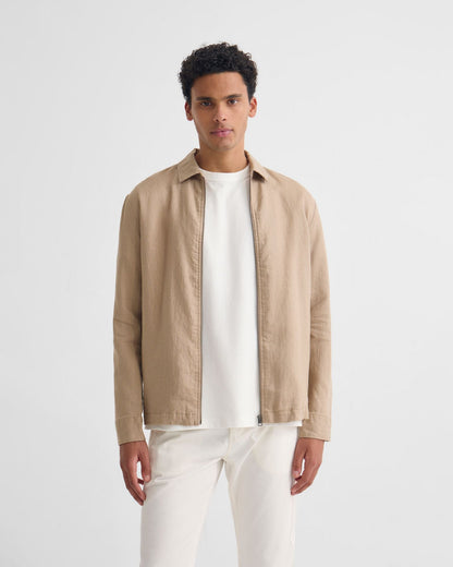 Adem Linen Zip Bomber
